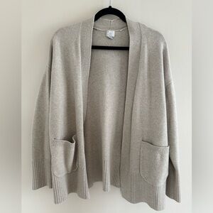 A New Day Cardigan - Oversized Fall Sweater in Greige - Beige Large